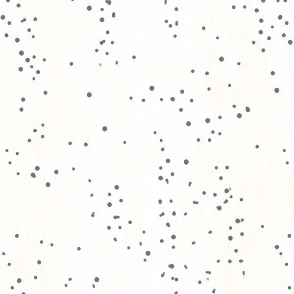 Bibelotte Dottig Behang Denimblauw