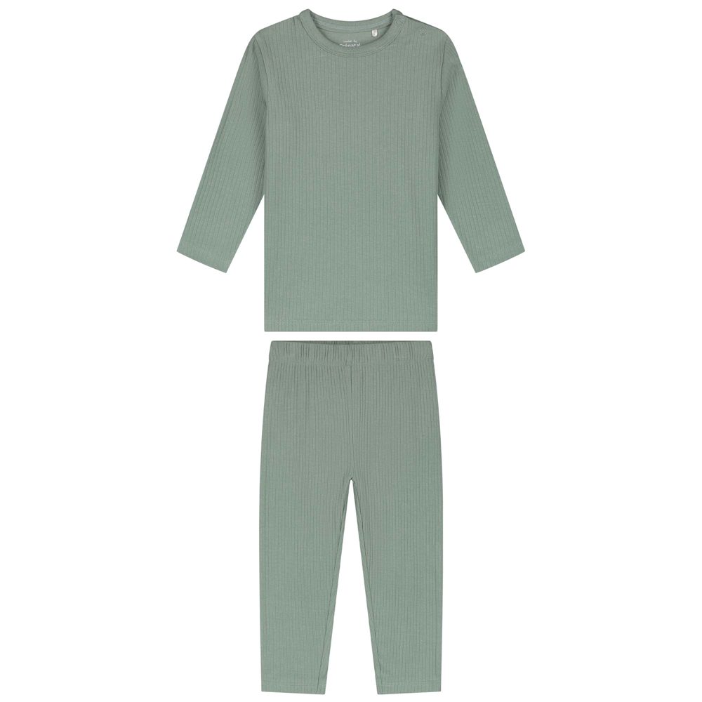 Prénatal peuter rib pyjama - Midgreen