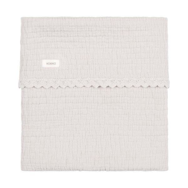 Koeka Elba Wiegdeken Lace - 75 x 100 cm - Stone