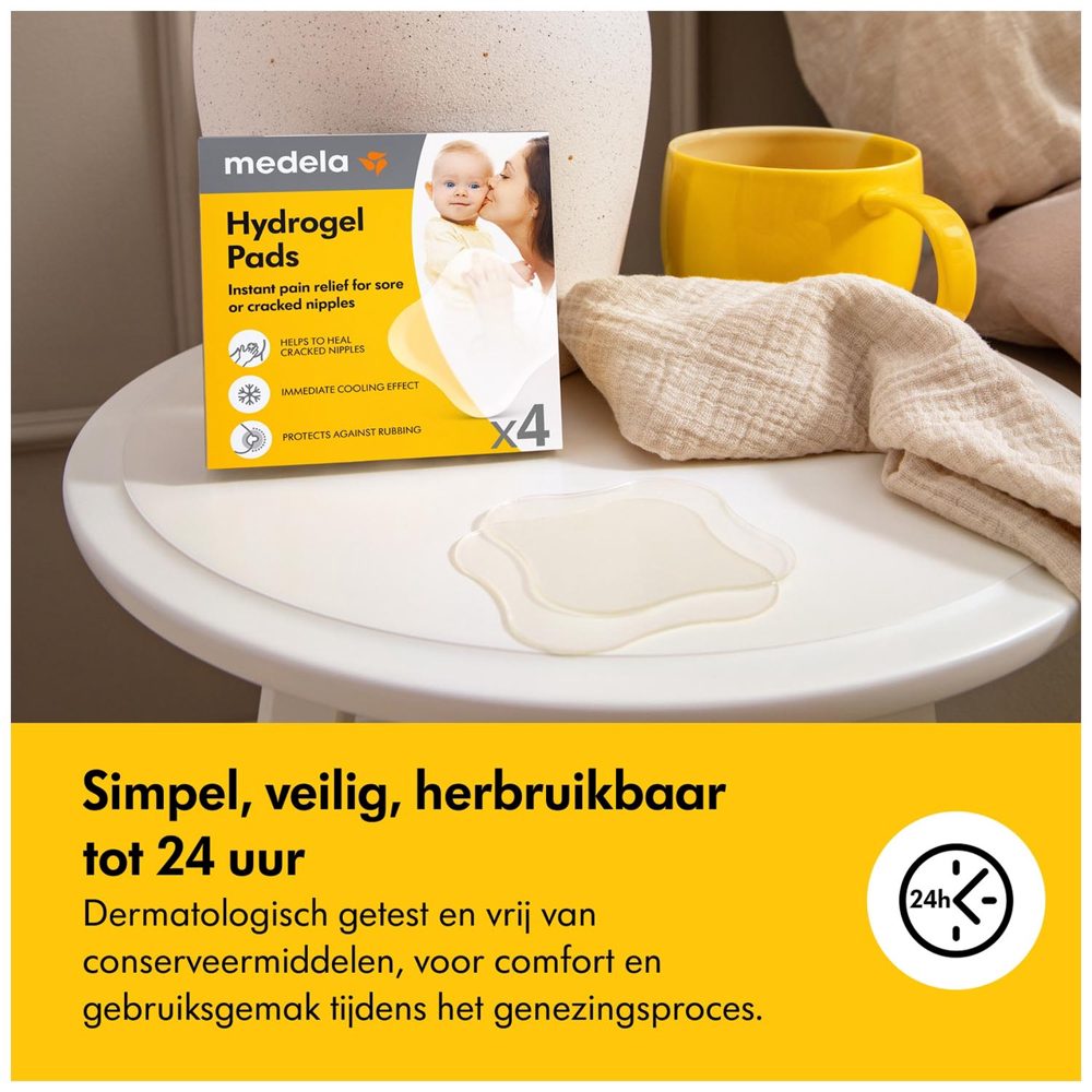 Medela hydrogel pads 4 stuks - Onbehandeld/Naturel – foto 8