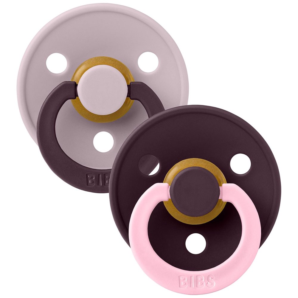 Bibs fopspeen Studio Round size 2 - 2 stuks - Purple