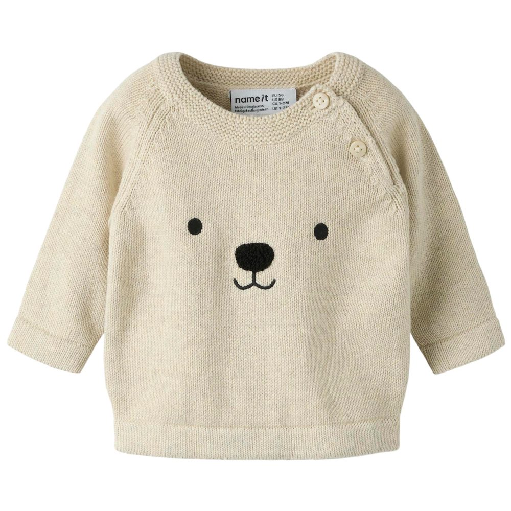 Name It baby trui - Light Brown Melange