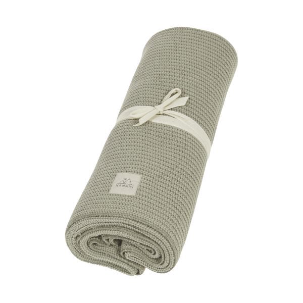 Nanami Junior Deken - Single Rib Knit - Eucalyptus