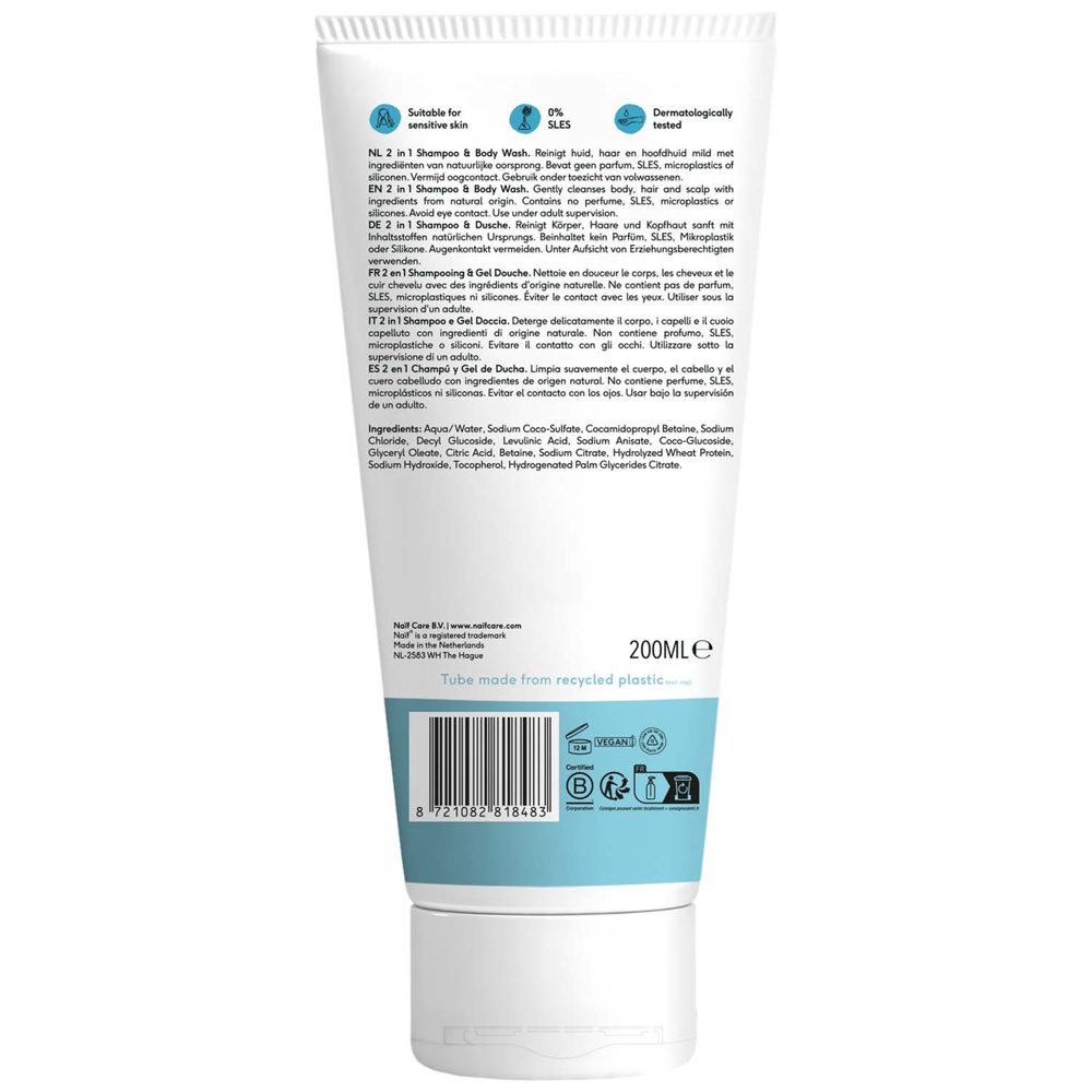 Naif 2-in-1 shampoo 0% parfum - White – foto 2
