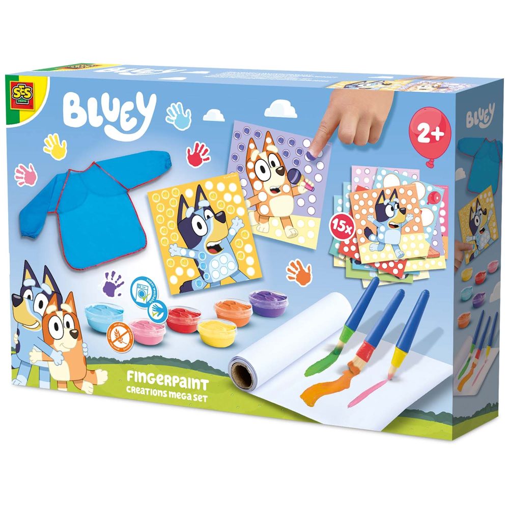 SES Bluey - Vingerprint verf creaties mega set - Multi