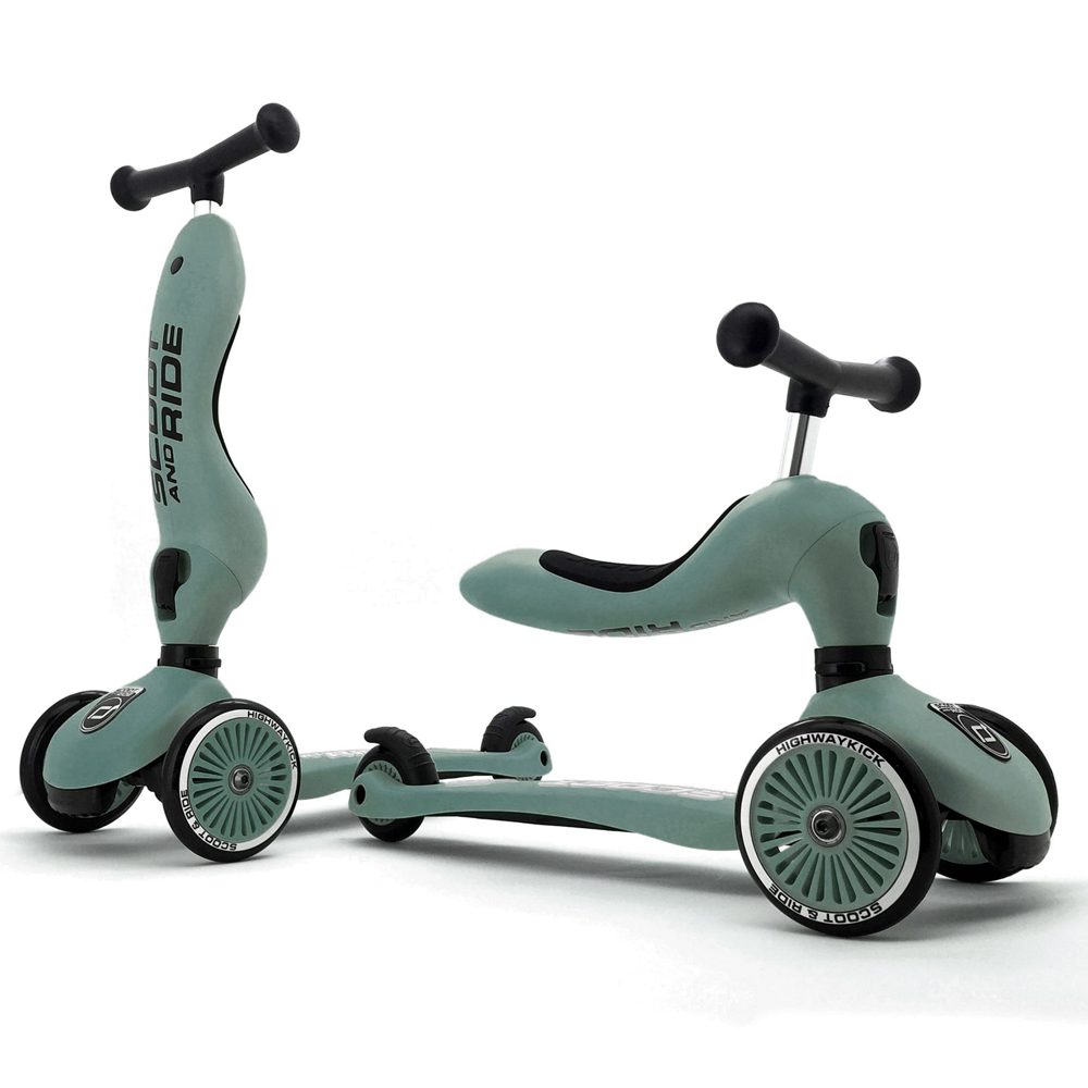 Scoot and Ride Highwaykick 1 loopfiets en step - Forestgreen