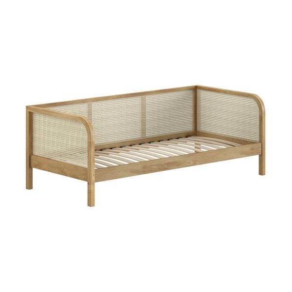 Vipack Kajuitbed - Olive - 90x200 cm - Rotan Eik