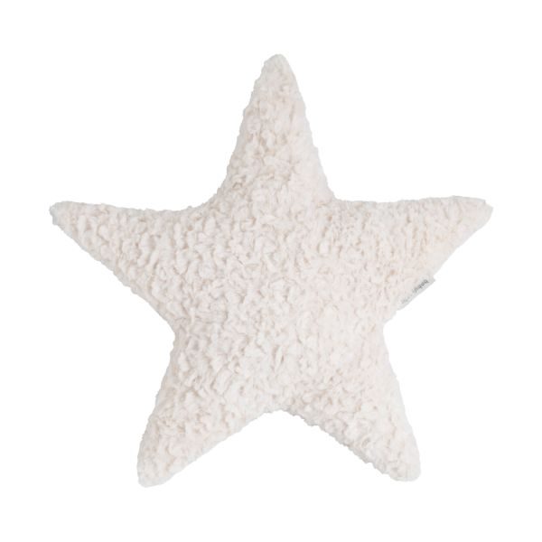 Baby's Only Kussen - Ster Teddy - Snow - Wolwit