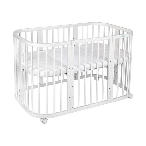 Waldin W2 Combibed 7‑in‑1 - Incl. Matras - White