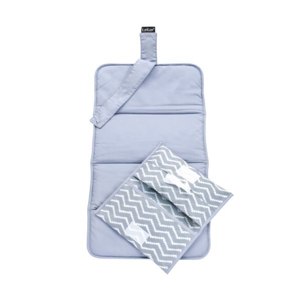 KipKep Napper Verschoonmatje + Luieretui - Silver Grey