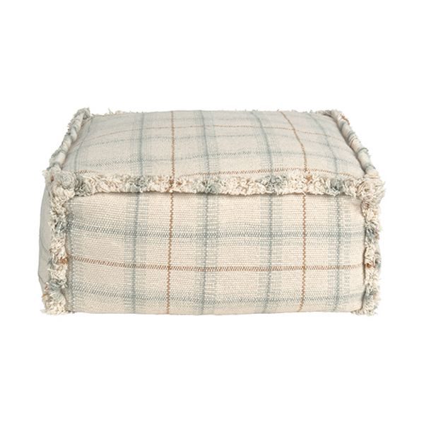 Lorena Canals Handloom Pouf – Blue Sage – 40×40×20 cm