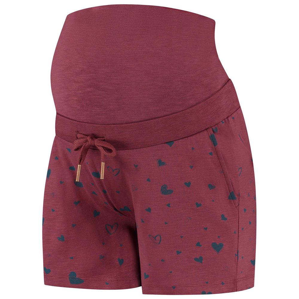 Prénatal zwangerschapspyjama short - Dark Redshade