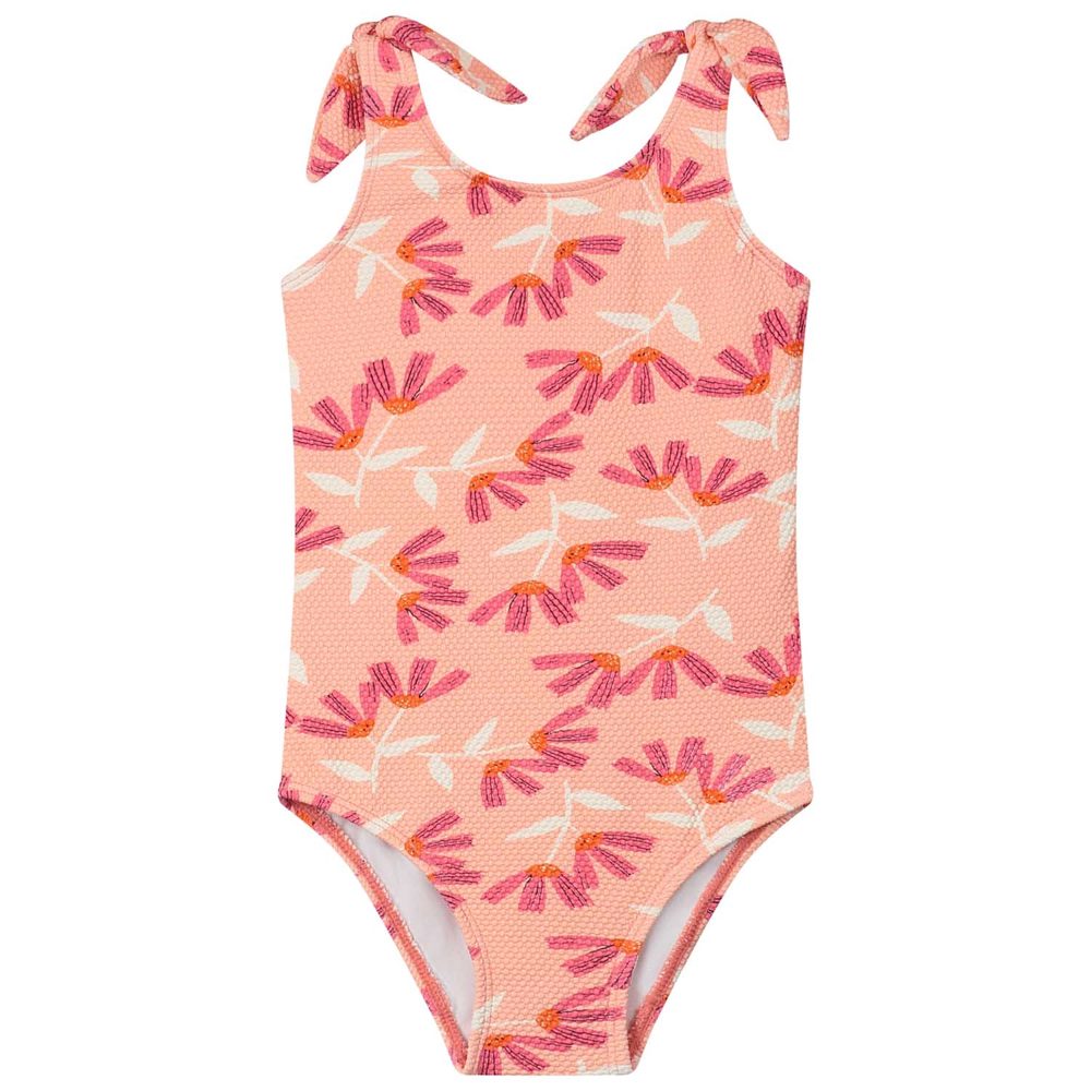 Prénatal badpak grote bloemen - Mid Pink