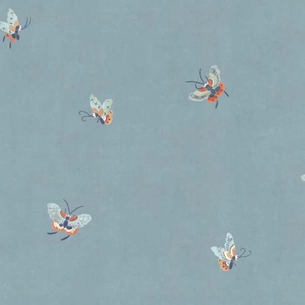 Sandberg Butterflies Behang – Misty Blue