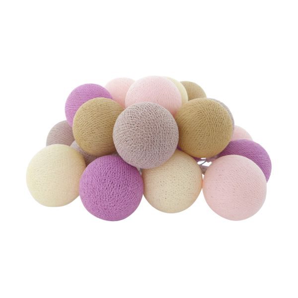 LIFETIME Lichtslinger - Cotton Ball Lights - Pink Lily