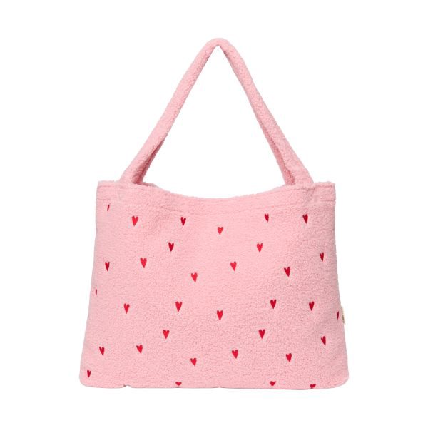 Studio Noos Teddy Hearts Mom Bag - Light Pink