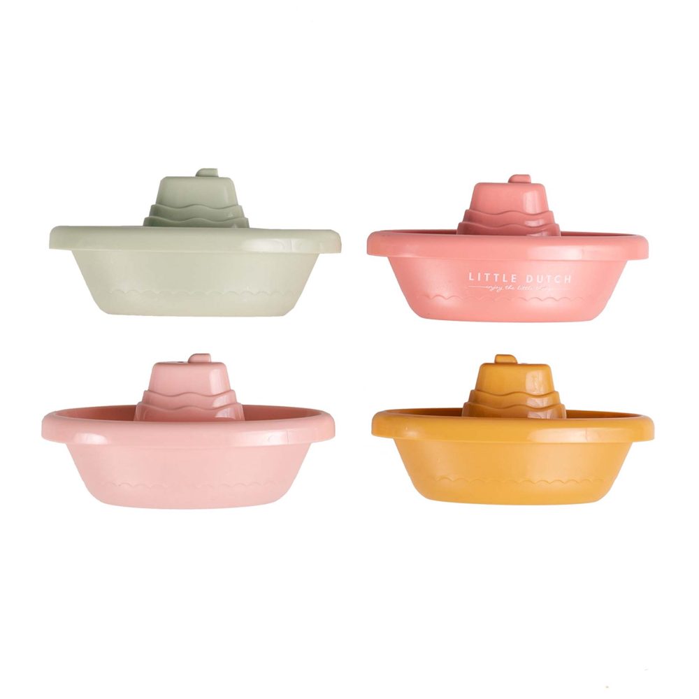Little Dutch stapelbare badbootjes - 4 stuks - Pink