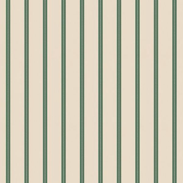 Studio Ditte Behang - Lintjes - Groen op Crème