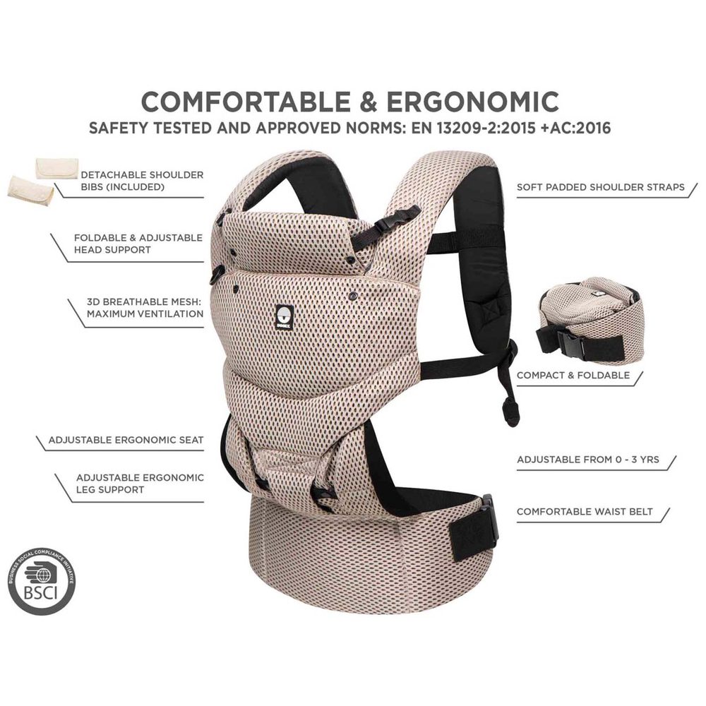 Dooky Urban Comfort draagzak - Beige Desert – foto 3