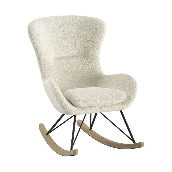 Vipack Rocky Schommelstoel - Bouclé - Beige