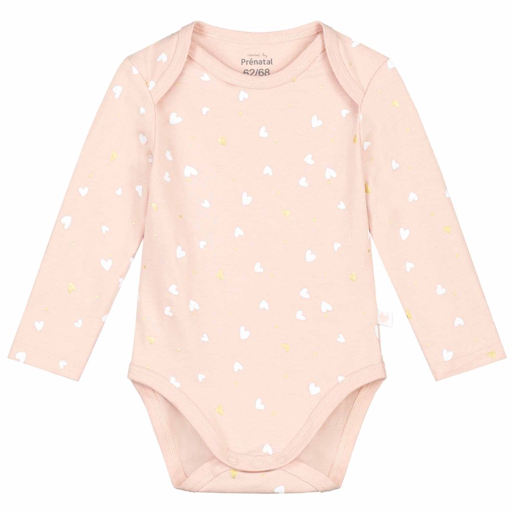 Prénatal romper hartjes - Powder Pink
