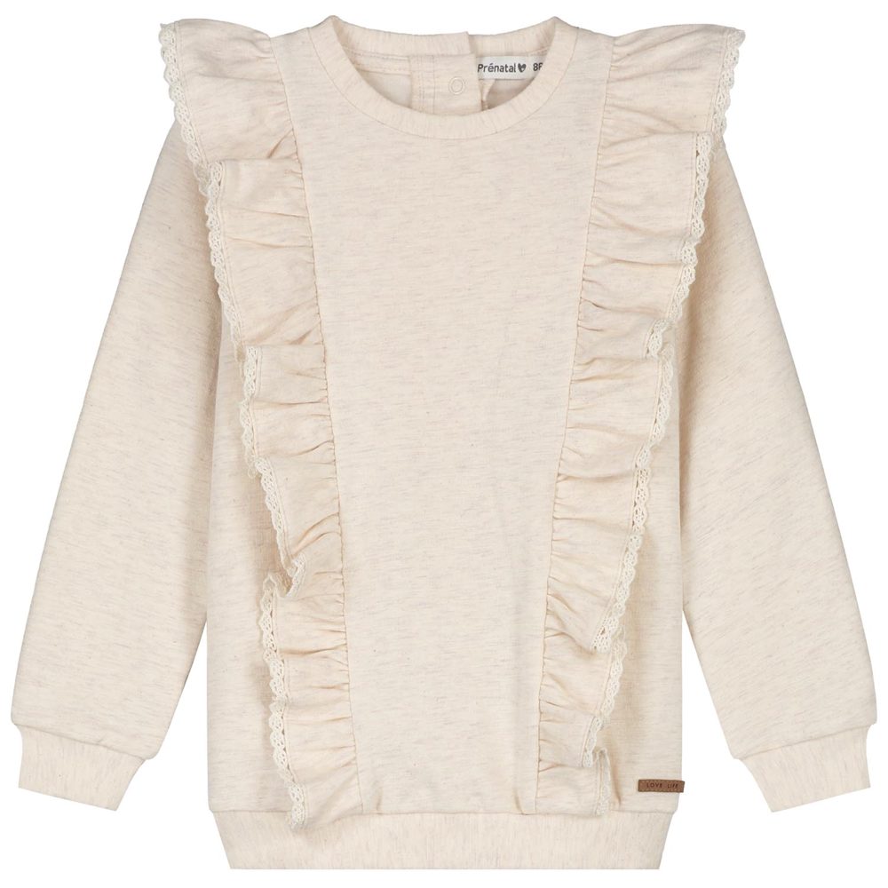 Prénatal baby sweater - Light Brown Melange