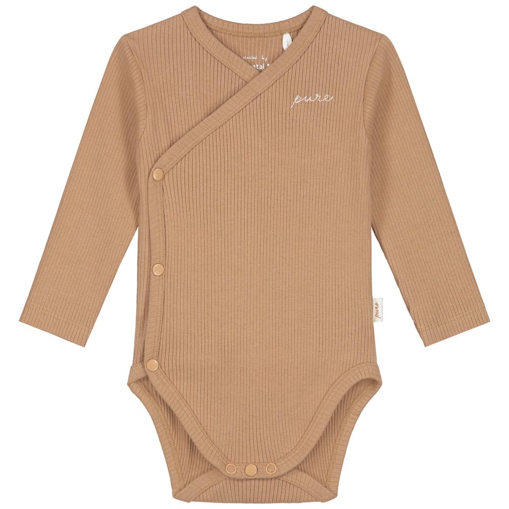Prénatal newborn romper rib Pure - Dark Sand Brown