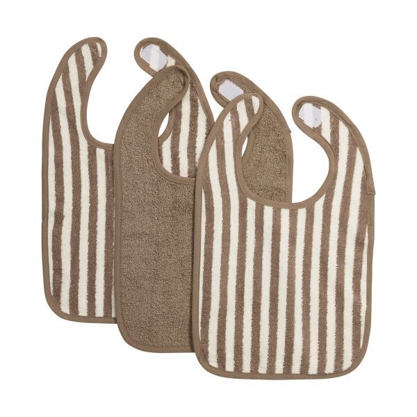 Meyco - Fat Stripe - Slabben - Taupe 3-Pack
