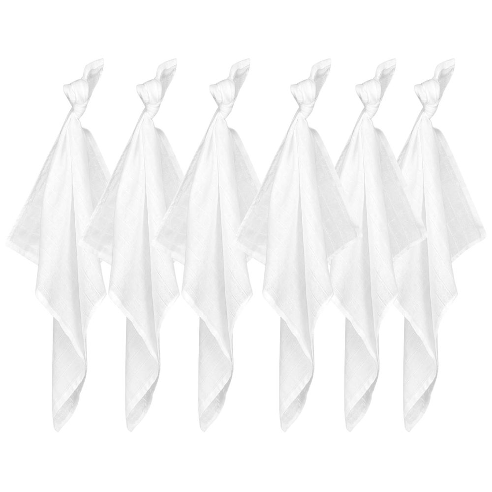 Prénatal hydrofiele luiers 6 stuks - White