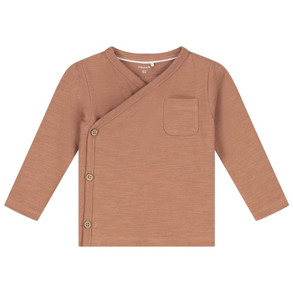 Prénatal newborn overslagshirt - Light Orange Brown
