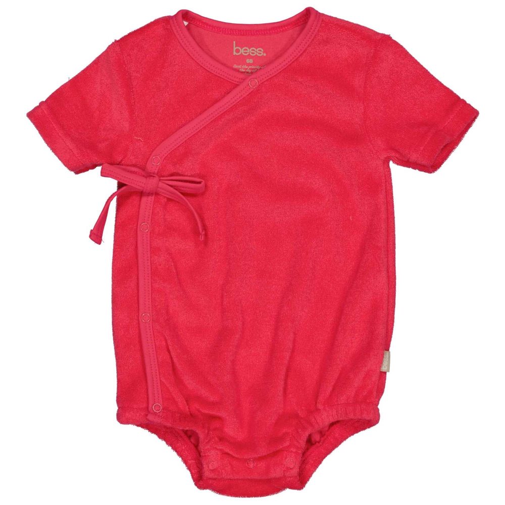 Bess baby romper - Fuchsia Red