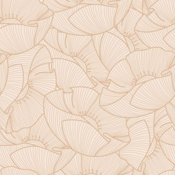 Estahome Behang Klaprozen - Beige