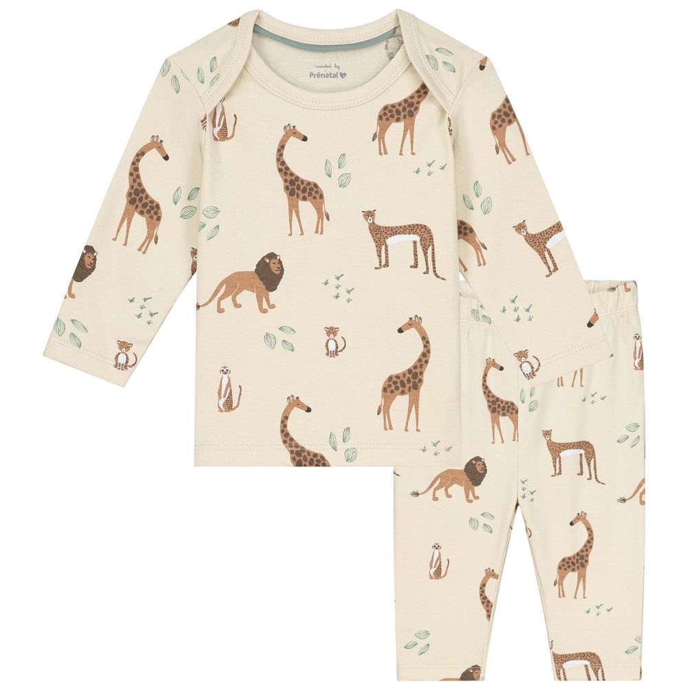 Prénatal baby pyjama Savanne - Dark Ecru