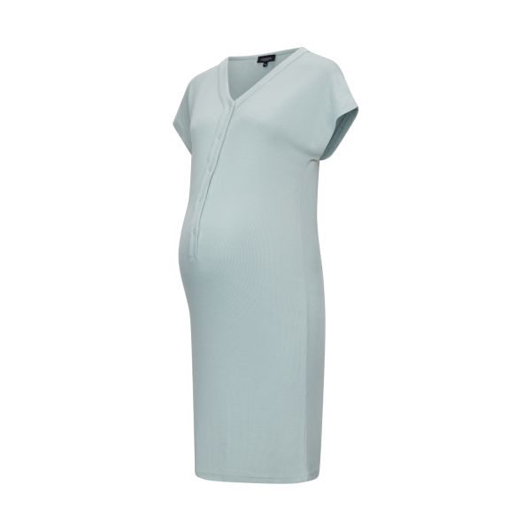 Het Bevallingsjurkje Bamboo Rib - M / L - Mint
