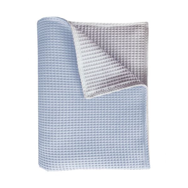 Bink Bedding Pique Wiegdeken Blue / Wit 75 x 100 cm