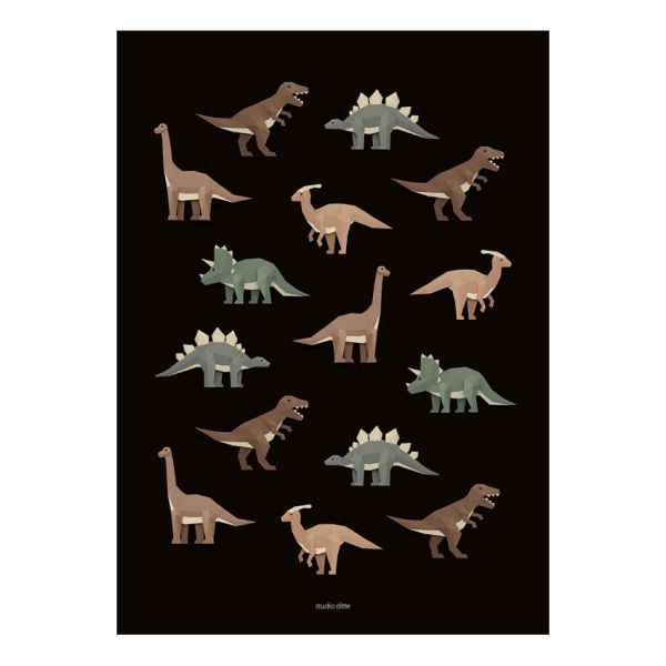 Studio Ditte Dinosauriërs Poster - 50 x 70 cm