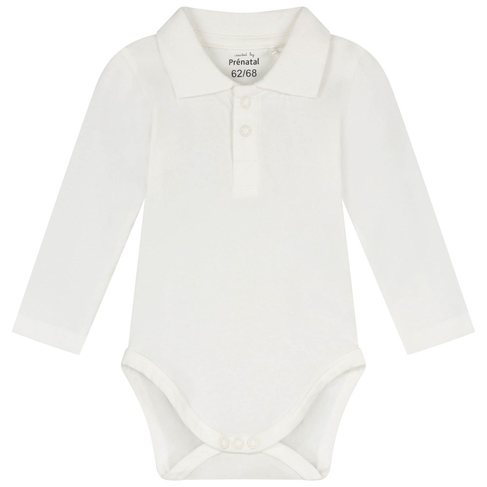 Prénatal romper polo - Ivory White