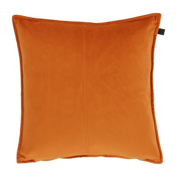 Overseas Middlestitch Kussen- 45 x 45 cm - Velours – Orange