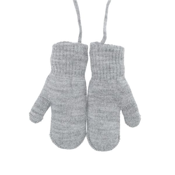 Puck Knit Wanten - Light Grey Melange – foto 2