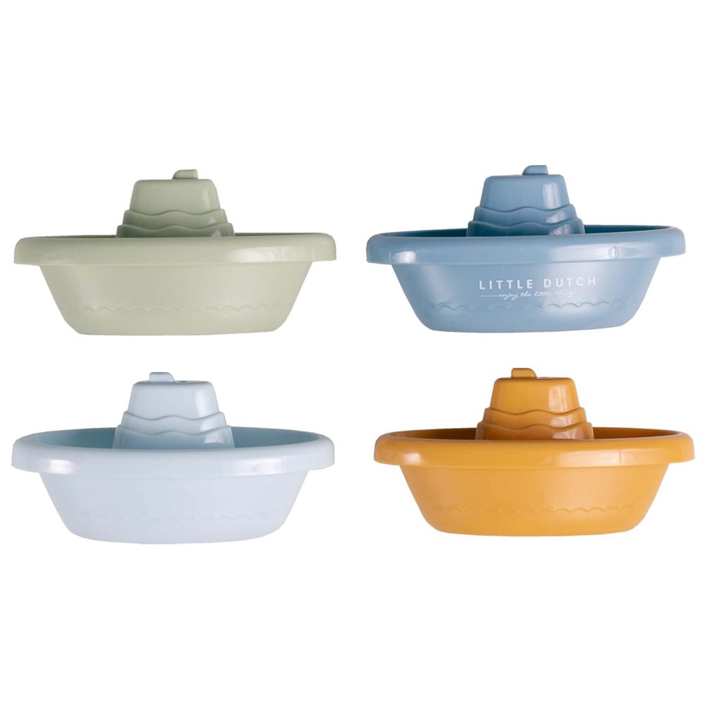 Little Dutch stapelbare badbootjes - 4 stuks - Blue