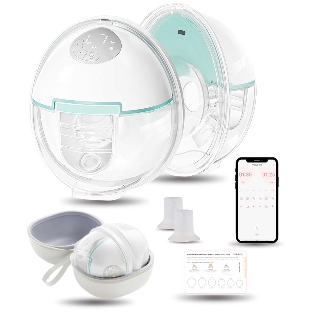 Youha Evera handsfree dubbele borstkolf - Transparant