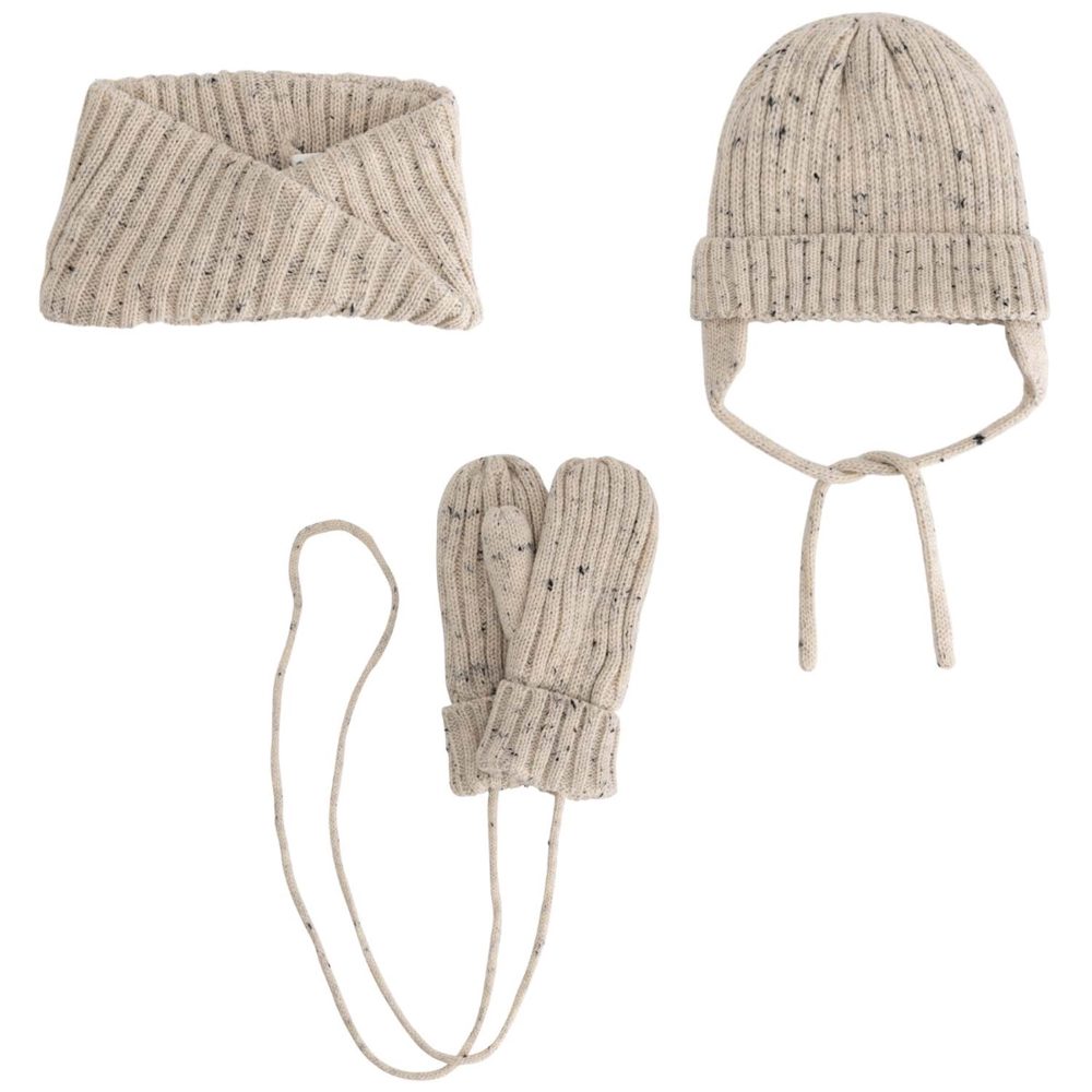 Prénatal peuter winterset spikkel beige