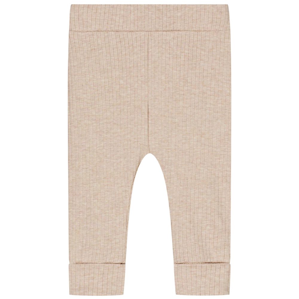 Prénatal newborn broek rib - Light Sand Melange
