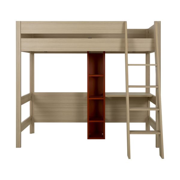 Gautier Mezzanine Tiny Bed - 90 x 200 cm - Eik/Terra