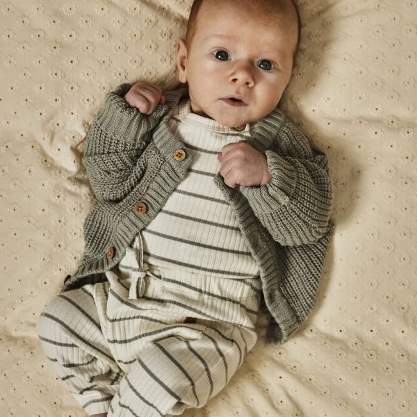 Lil' Atelier Romper - Gestreept - Mt. 68 - Coconut Milk – foto 4