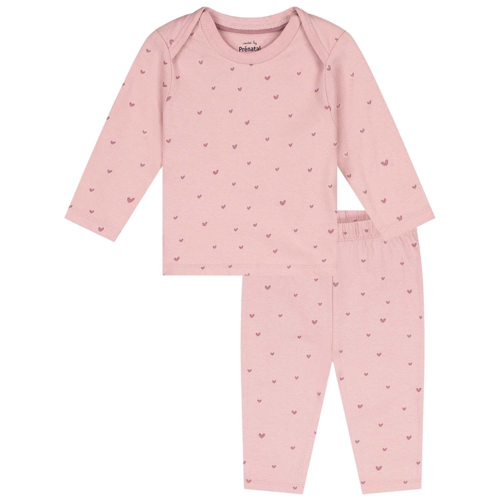 Prénatal baby pyjama hartjes - Pink