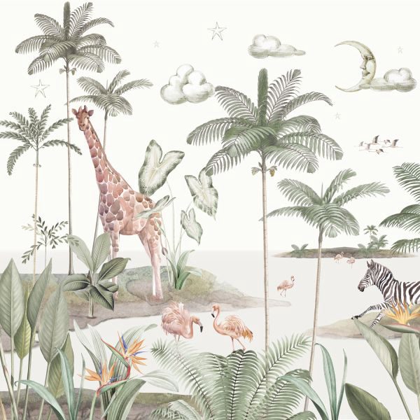 Creative Lab Amsterdam Smiling Jungle Moon Behang 400 x 280 cm