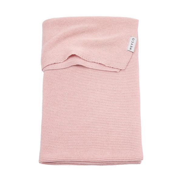 Meyco Basic Gebreide Deken - 75 x 100 cm - Soft Pink