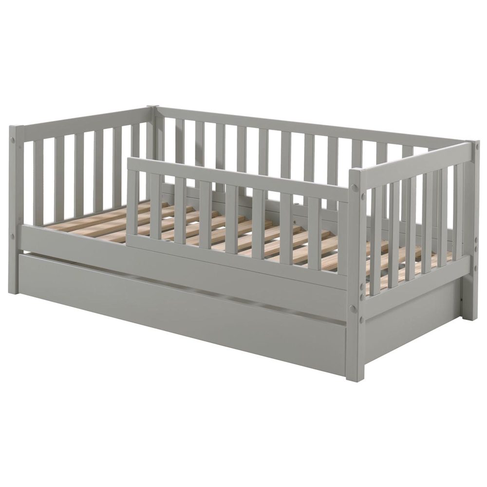 Jaxx juniorbed met lade Tod verticale spijl - Grey