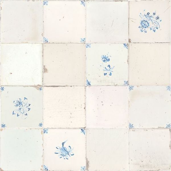 Studio Ditte Behang - Botanisch Tegeltjes - Pastelblauw